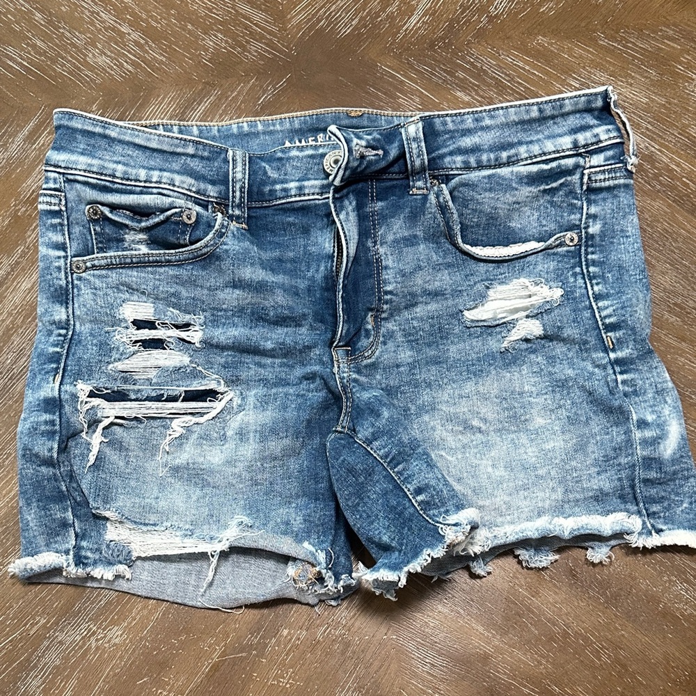 American Eagle Midi Denim Shorts